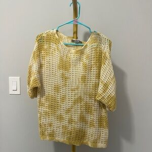 Marled Yellow and Cream Knit Top